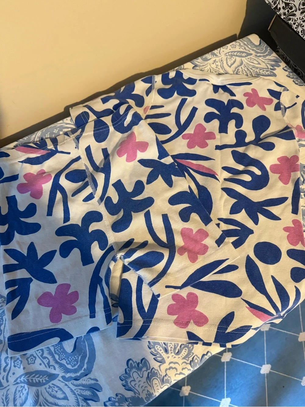 Hanna Andersson Organic Cotton PJ Set Blue 130 cm Size 8